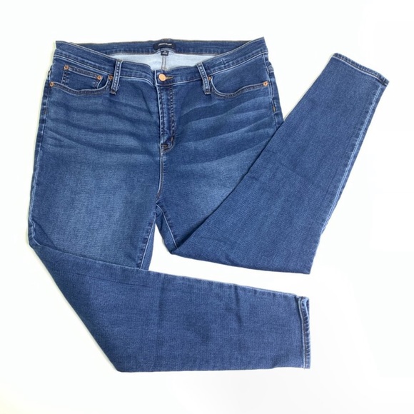 J Crew Toothpick Skinny Jeans Jeggings High Rise Waist Stretch Denim Womens 34